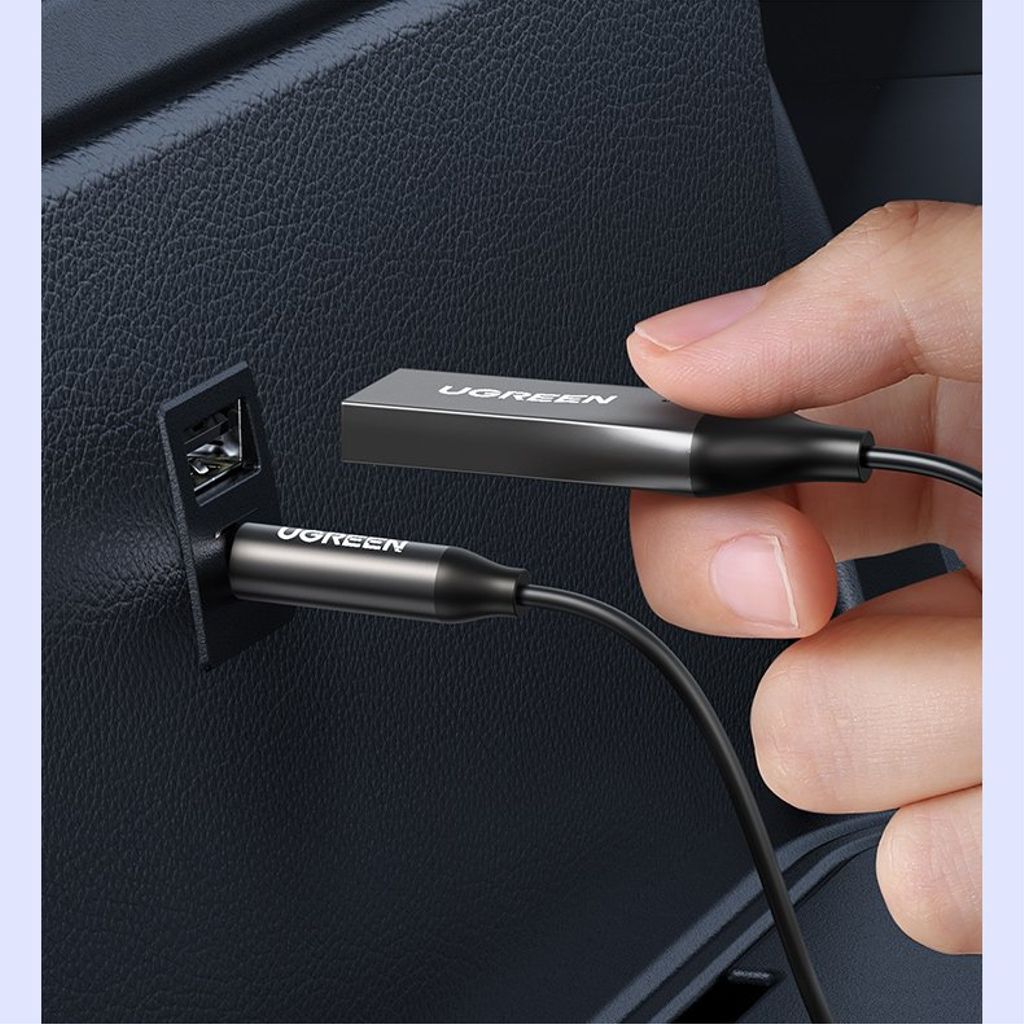 Ugreen Bluetooth 5.3 audio receiver USB-kabel till AUX svart