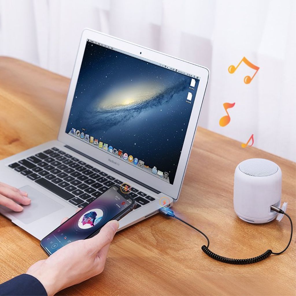 Ugreen Bluetooth 5.3 audio receiver USB-kabel till AUX svart