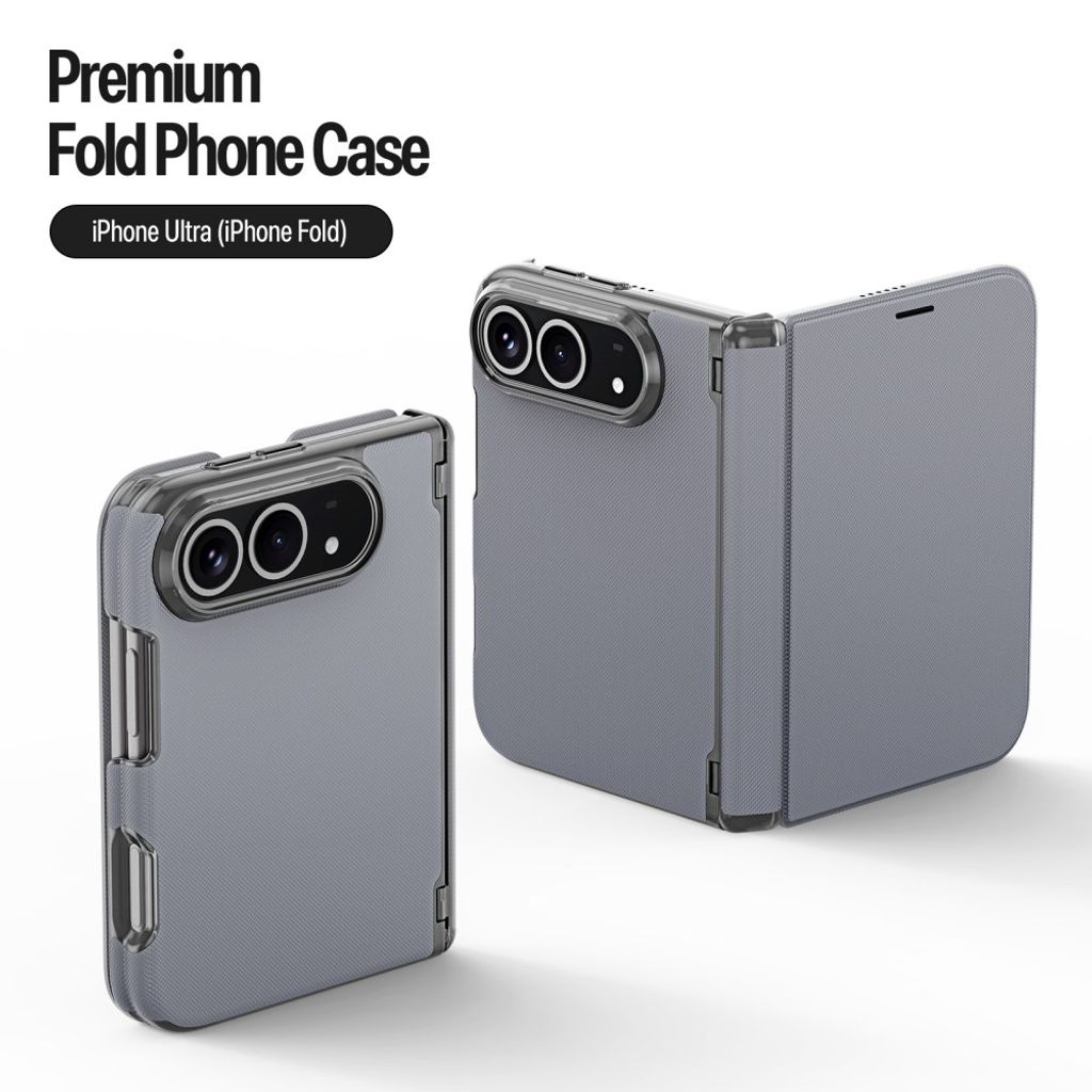 DUX DUCIS iPhone Duo Kotelo korttitaskulla - Harmaa
