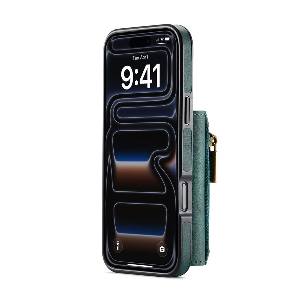 DG.MING iPhone 18 Pro Max/17 Pro Max Skal med Magnetisk Avtagbar Plånbok - Grön