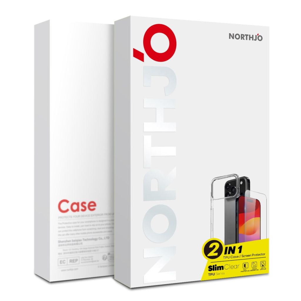 NORTHJO iPhone 17 Pro Case & Screen Protector - Transparent