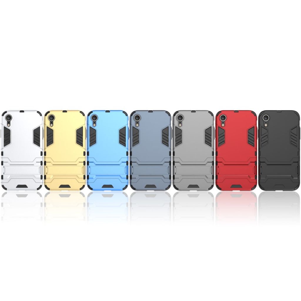 Cool Guard Skal med Stativ till iPhone XR – Svart
