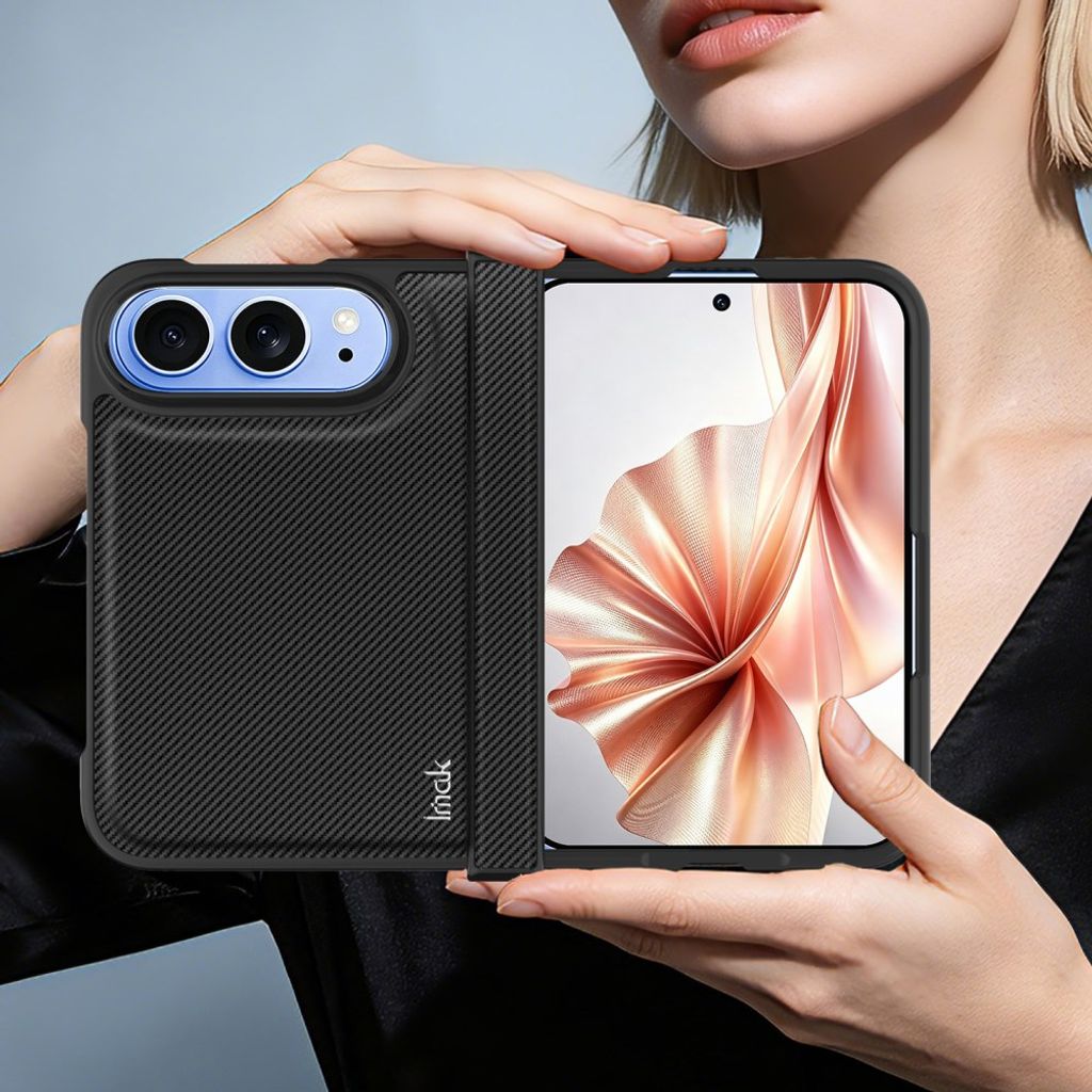 IMAK iPhone Duo Skal med kolfibertextur - Svart