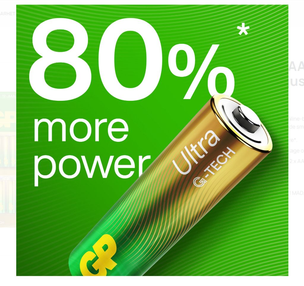 GP Ultra Alkaline 12st AA-batteri + 12st AAA-batteries + 2m Ljusslinga