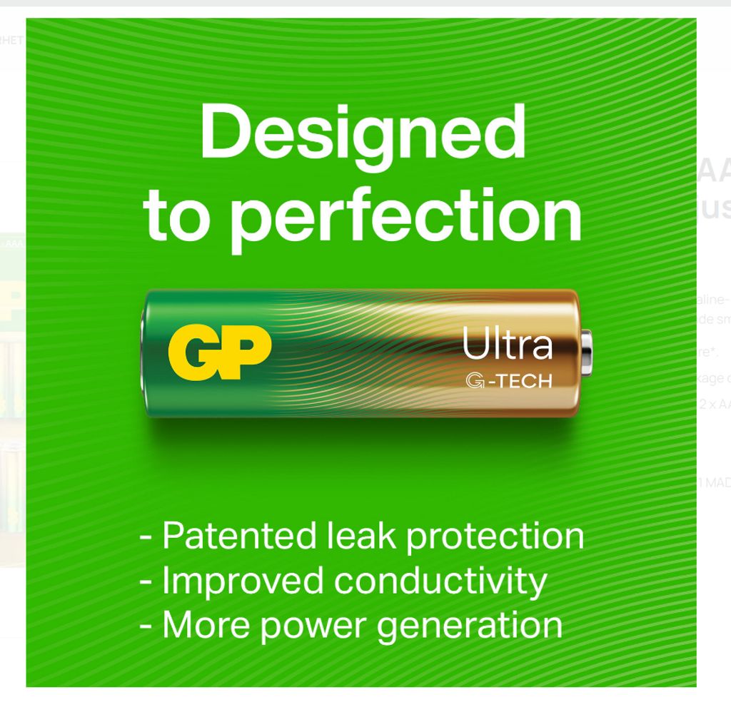 GP Ultra Alkaline 12st AA-batteri + 12st AAA-batteries + 2m Ljusslinga