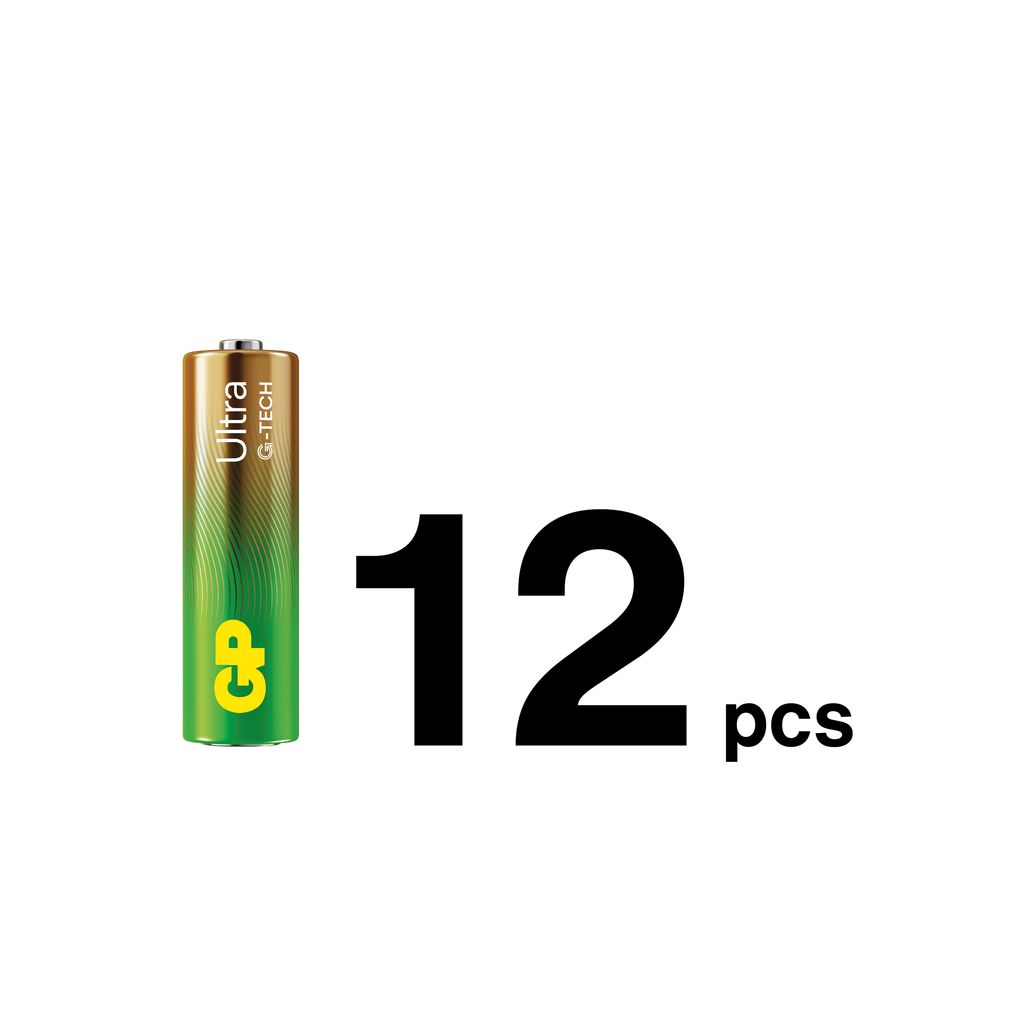 GP Ultra Alkaline 12xAA + 12xAAA – Zaklamp gratis erbij