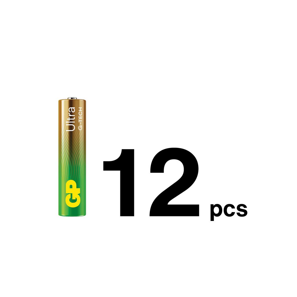 GP Ultra Alkaline 12xAA + 12xAAA – Zaklamp gratis erbij