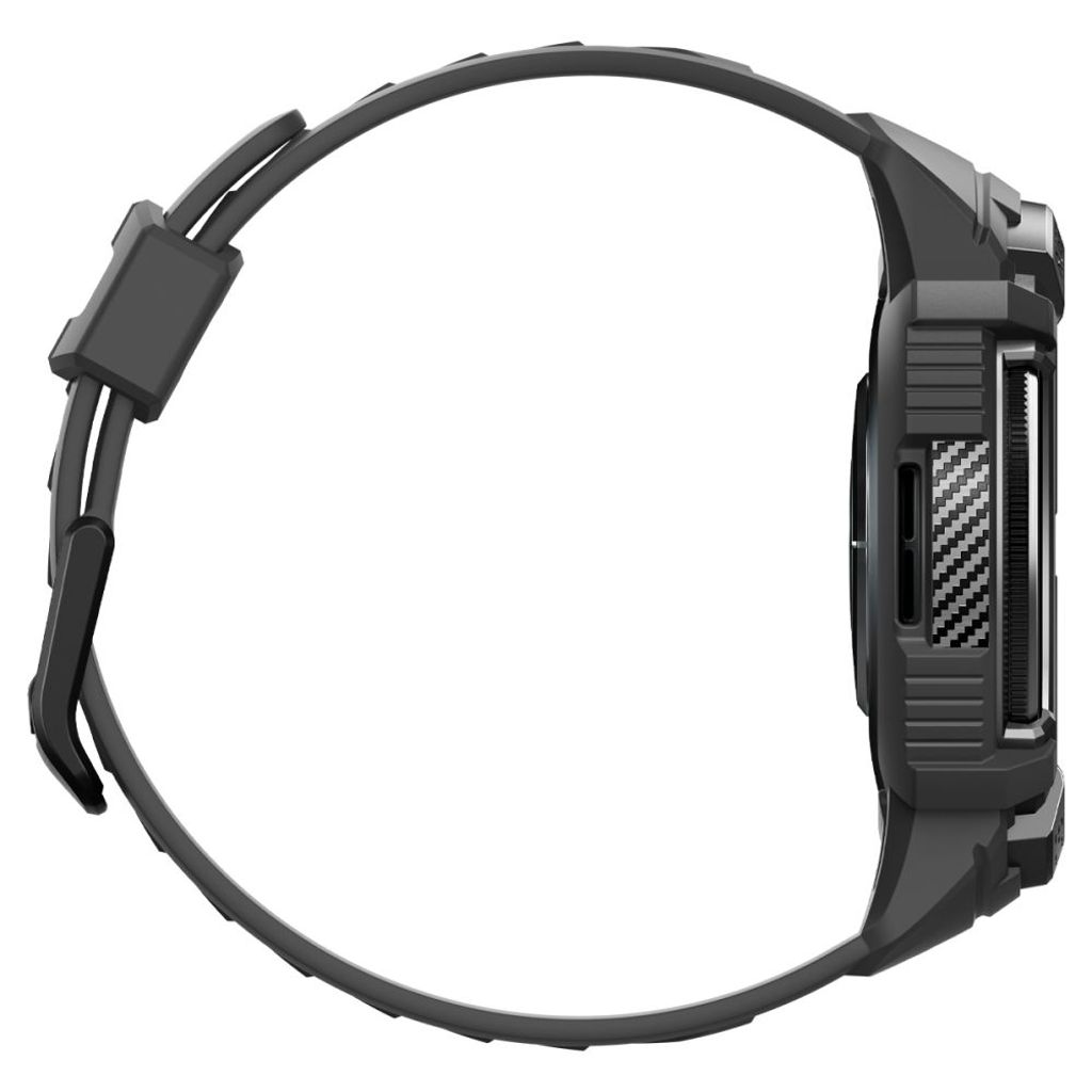 Spigen Rugged Armor Pro Klokkereim & Deksel til Samsung Galaxy Watch 6 Classic 47mm - Svart