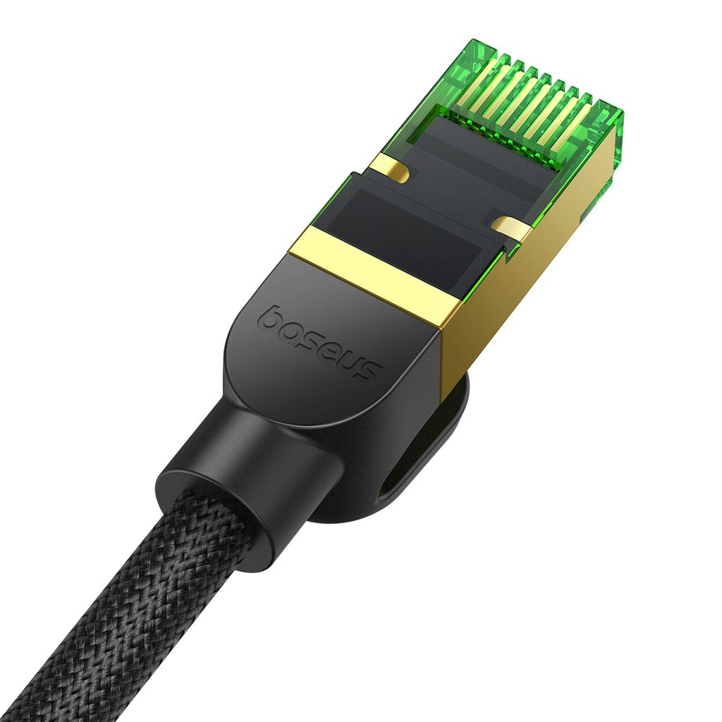 Baseus FAST RJ45 cat.8 nettverkskabel 40Gbps 1m flettet svart