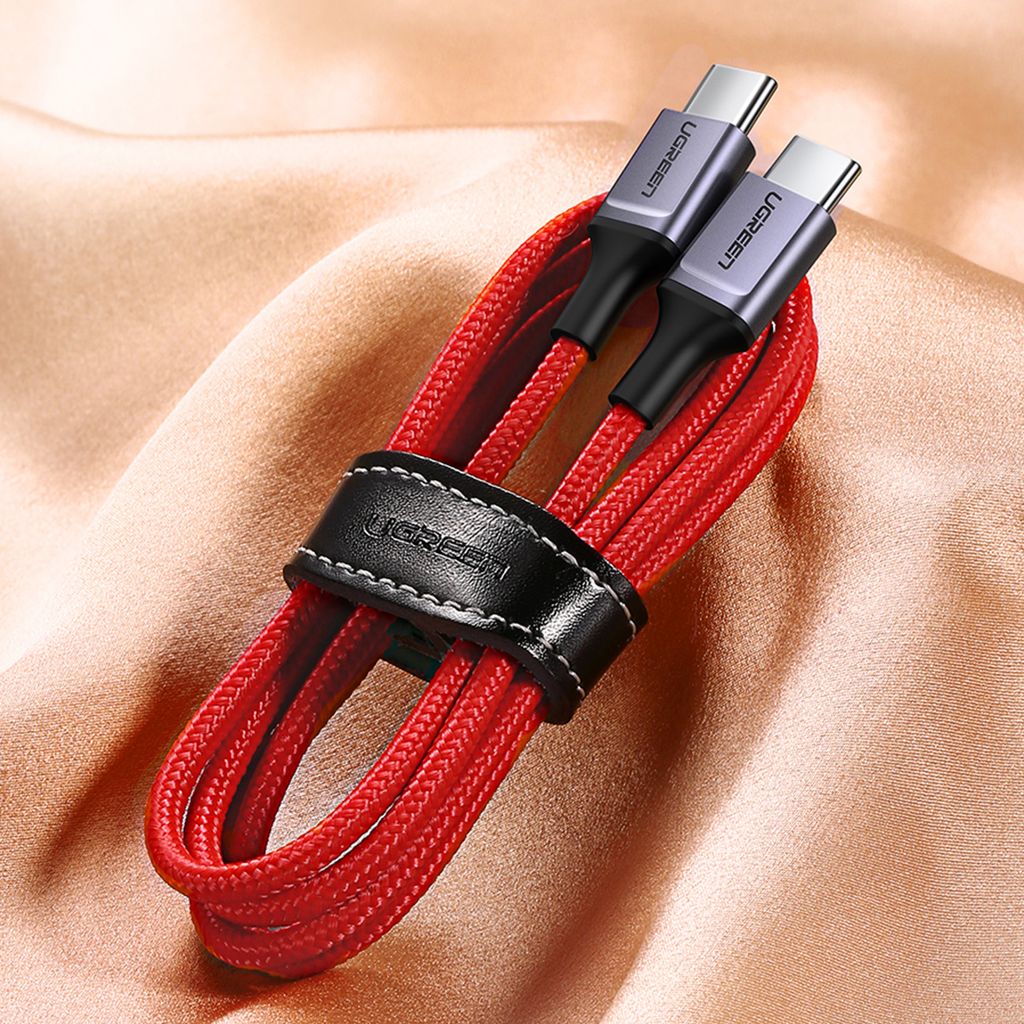Ugreen US294 USB-C til USB-C kabel 1m rød 3A/480Mb/s