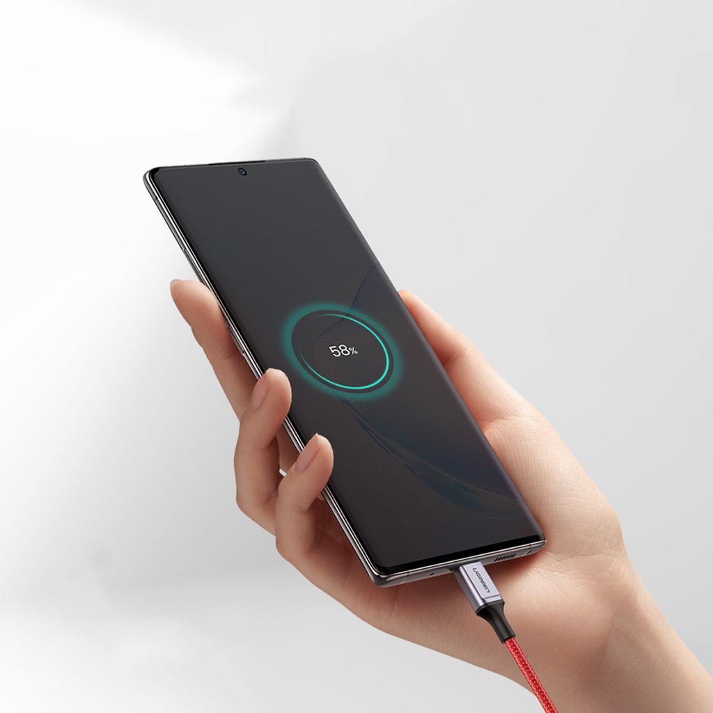 Ugreen US294 USB-C til USB-C kabel 1m rød 3A/480Mb/s