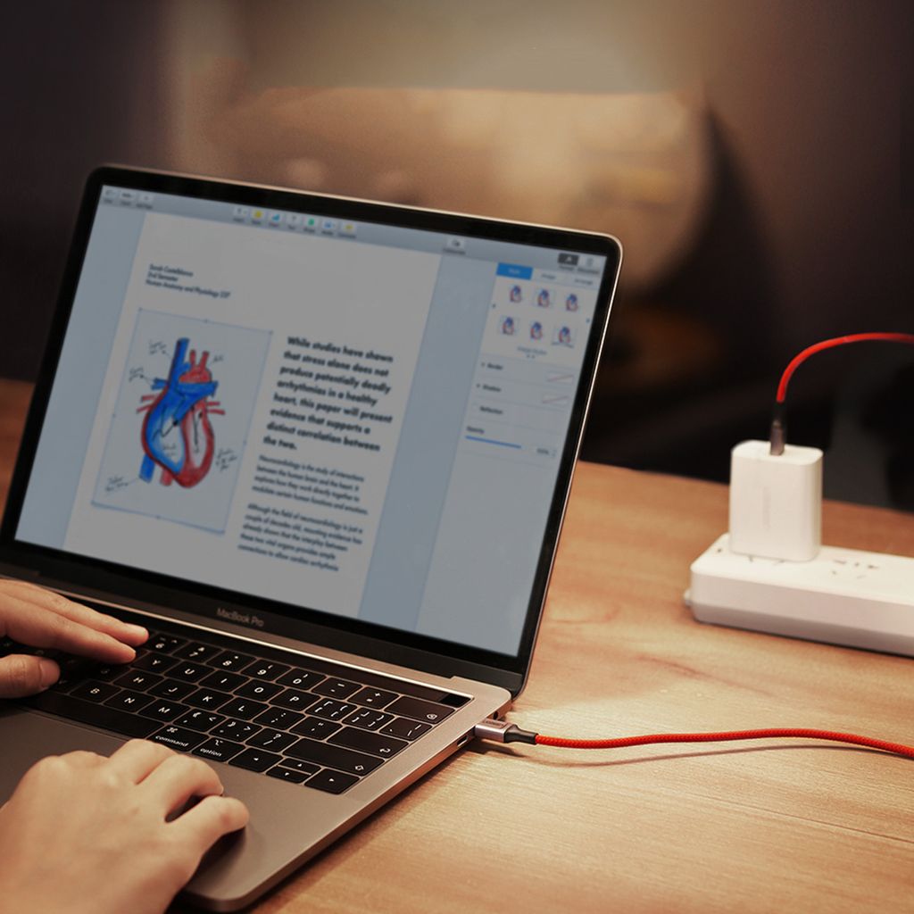 Ugreen US294 USB-C til USB-C kabel 1m rød 3A/480Mb/s