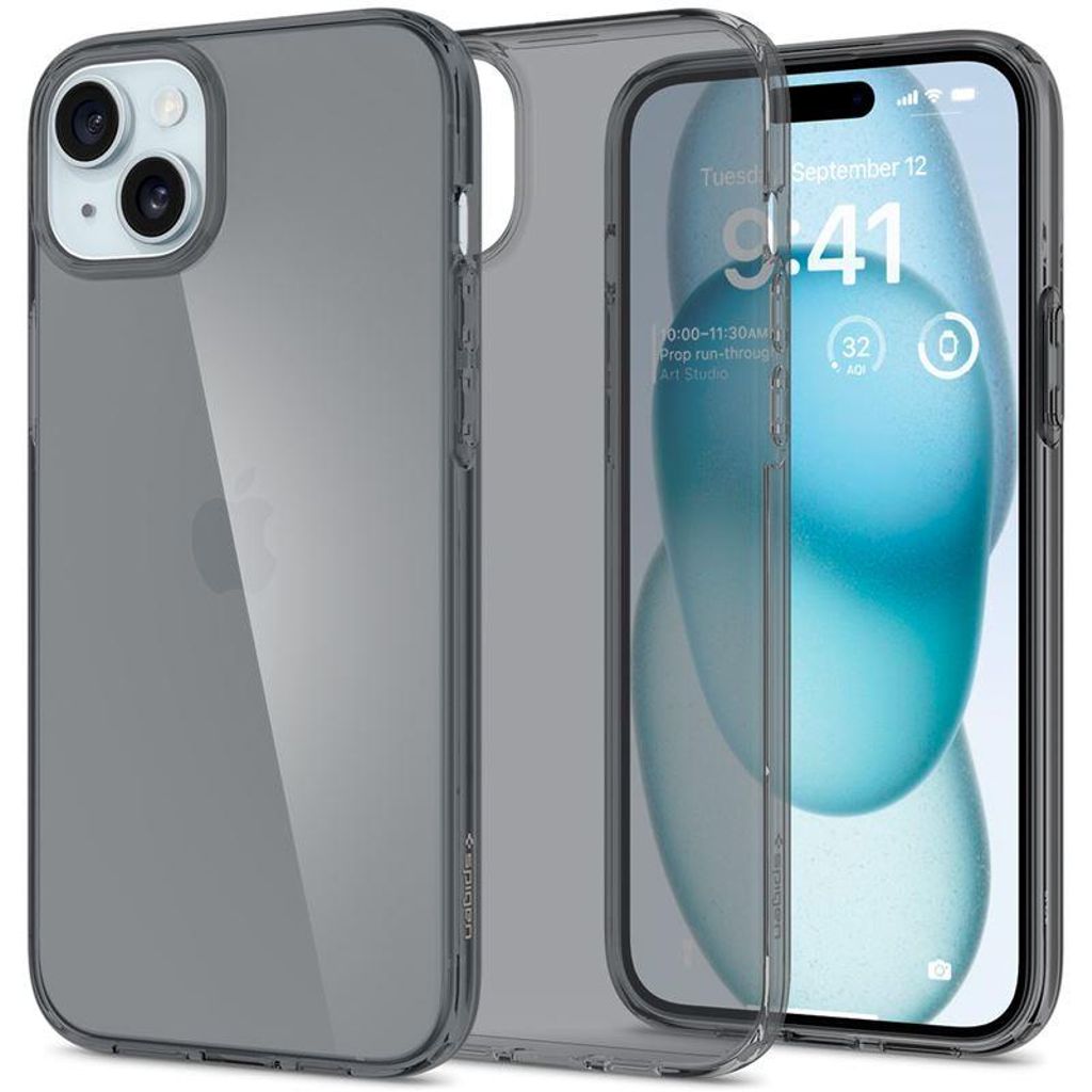 Spigen Crystal Flex Deksel til iPhone 15 Plus - Grå/gjennomsiktig