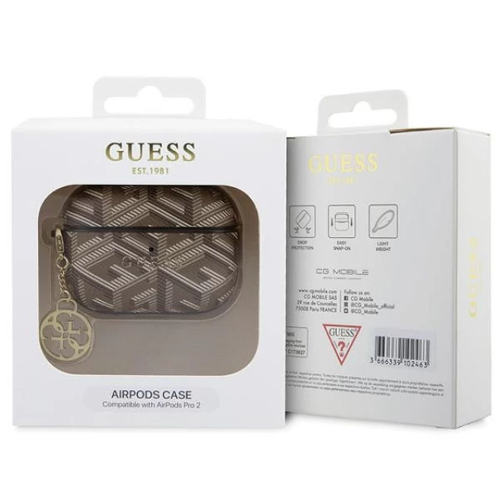 Guess GCube Charm Etui till Airpods Pro 2 - Brun