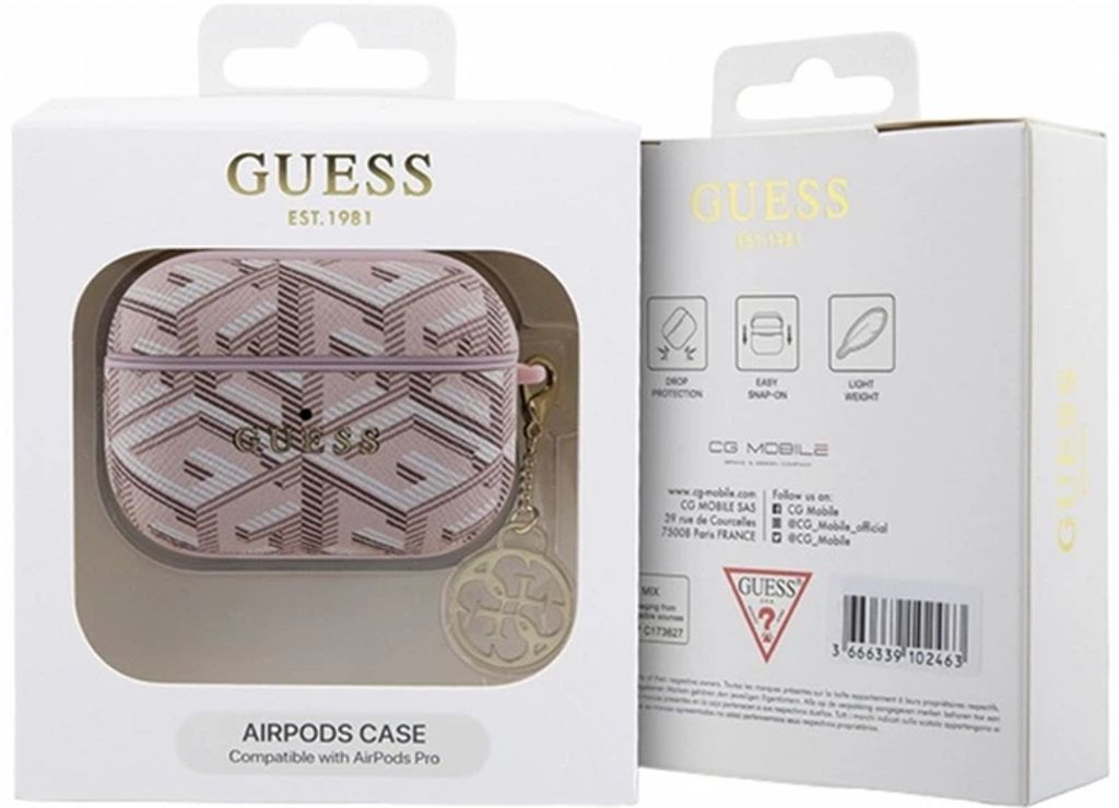 Guess GCube Charm Fodral till AirPods Pro - Rosa
