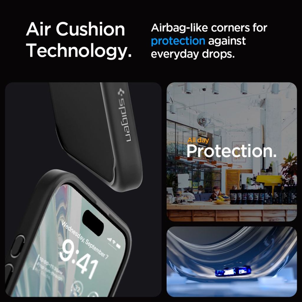 Spigen Ultra Hybrid Deksel til iPhone 15 Pro Max - Matte Black