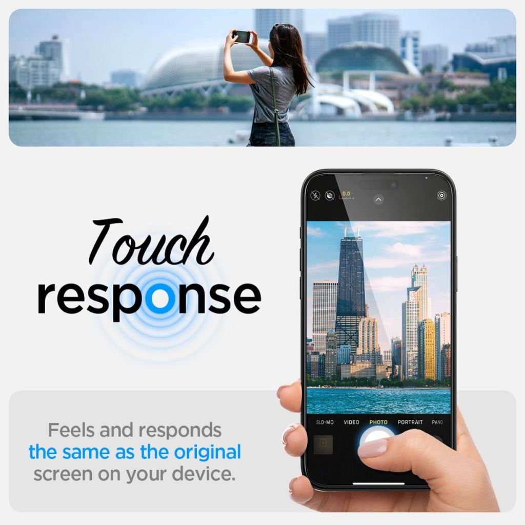 Spigen Glas.tR EZ Fit FC Screen Protector for iPhone 15 - Black