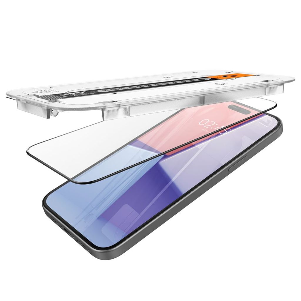 Spigen Glas.tR EZ Fit FC Skjermbeskytter til iPhone 15 Plus
