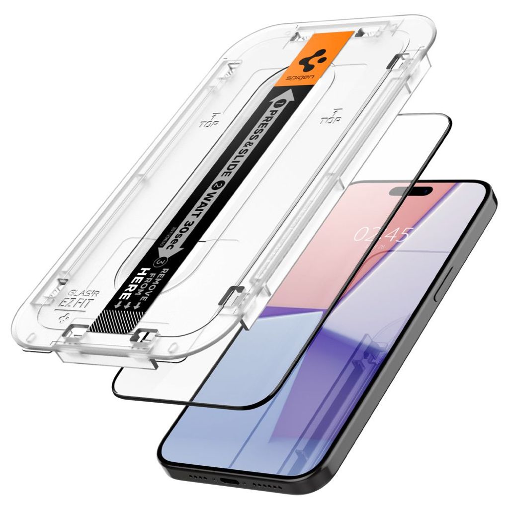 Spigen Glas.tR EZ Fit FC Skjermbeskytter til iPhone 15 Pro Max