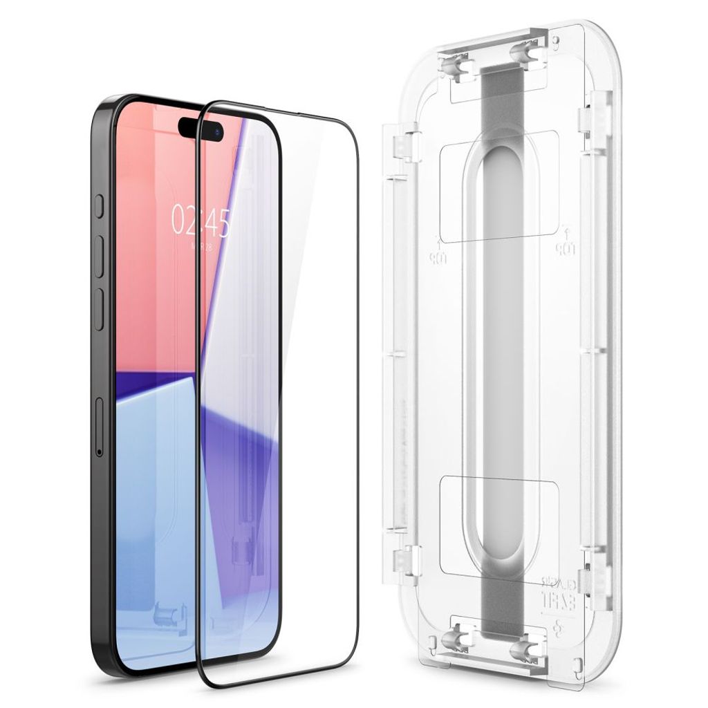 Spigen Glas.tR EZ Fit FC Skjermbeskytter til iPhone 15 Pro Max
