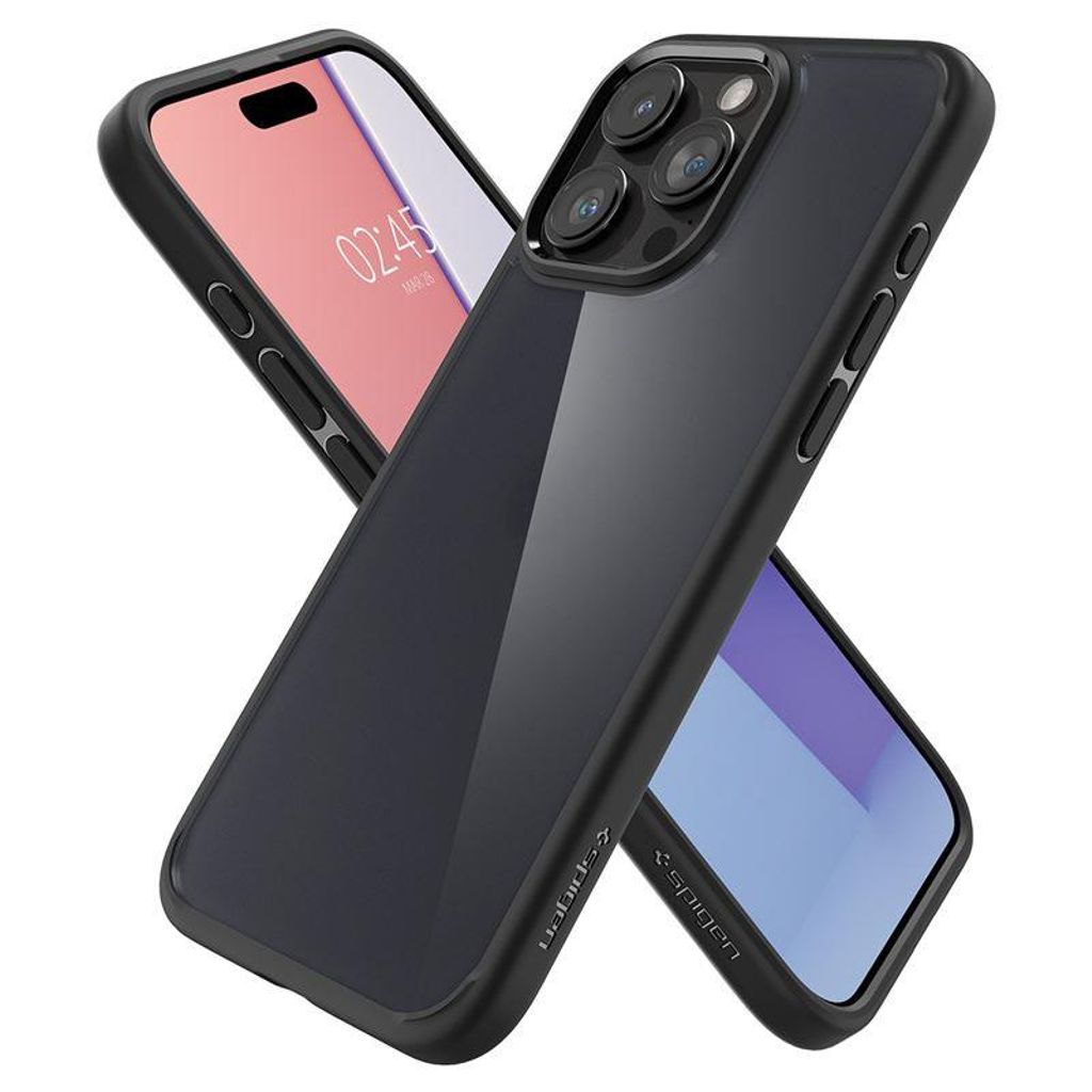 Spigen Ultra Hybrid Deksel til iPhone 15 Pro Max - Gjennomsiktig svart