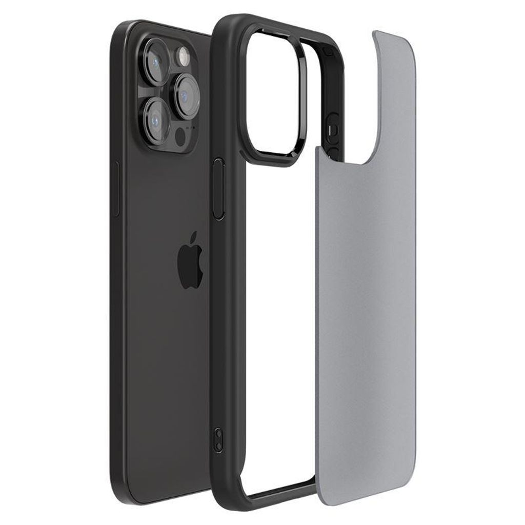 Spigen Ultra Hybrid Deksel til iPhone 15 Pro Max - Gjennomsiktig svart