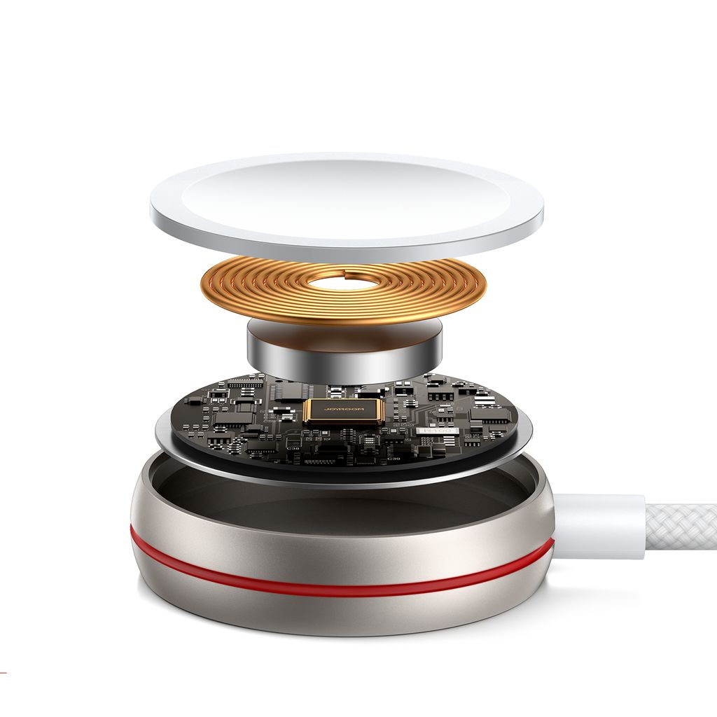 Joyroom S-IW012 Lightning-kabel og induktiv lader til Apple Watch – hvit