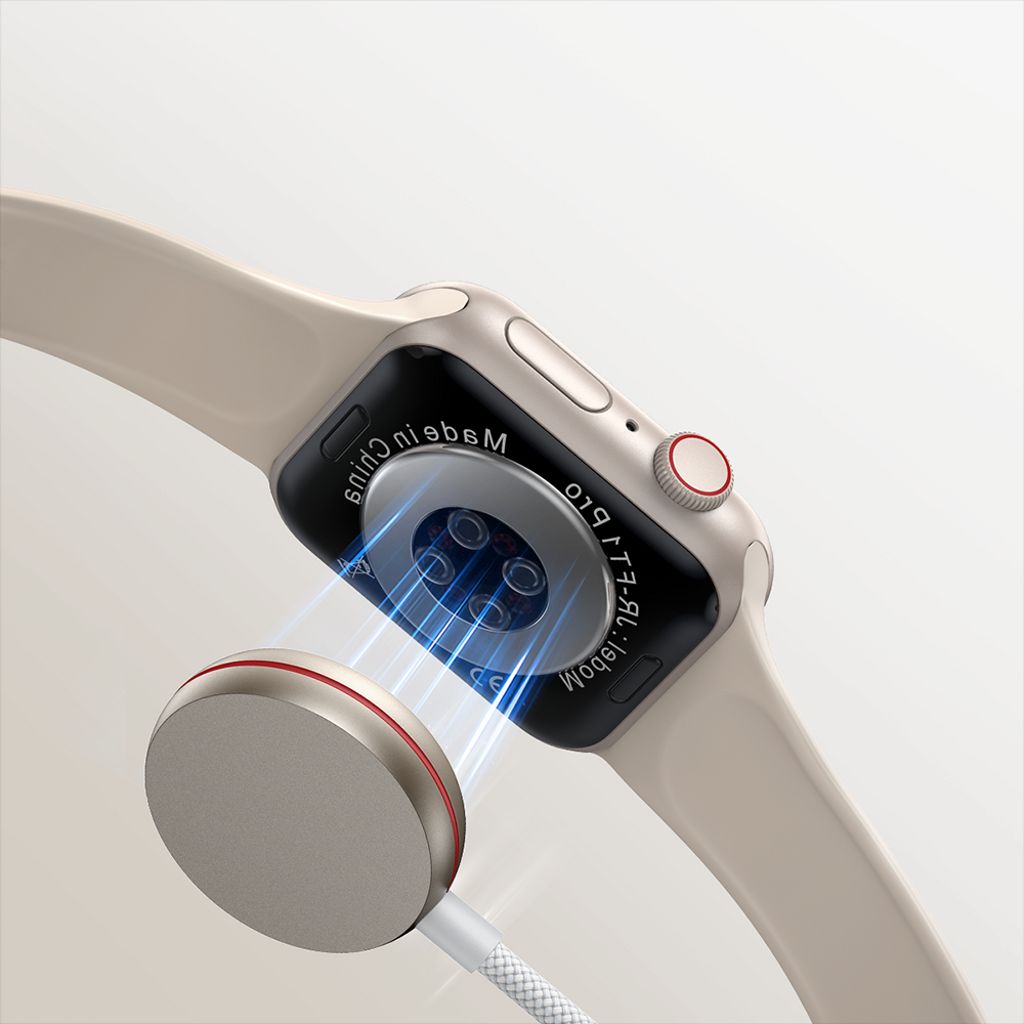 Joyroom S-IW012 Lightning-kabel og induktiv lader til Apple Watch – hvit