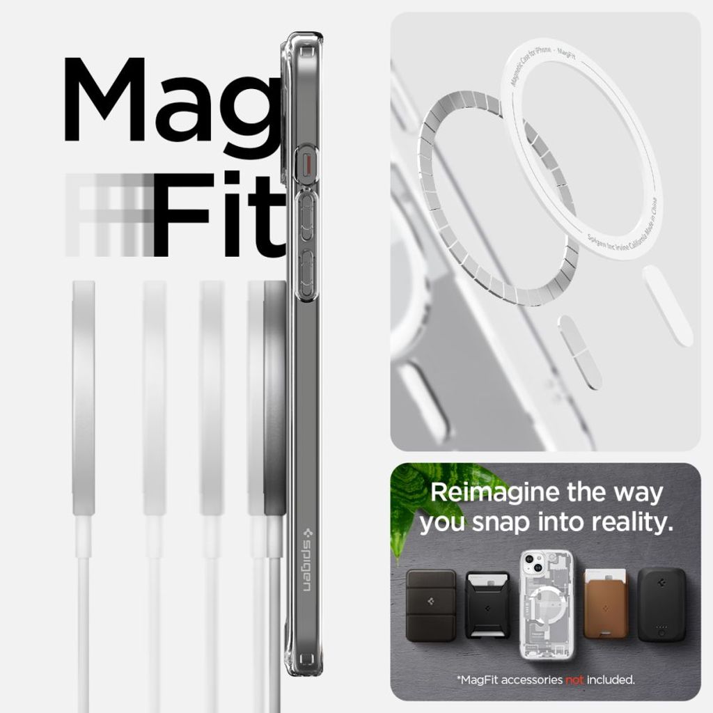 Spigen Ultra Hybrid MagSafe Zero One Deksel til iPhone 15 Plus - Hvit