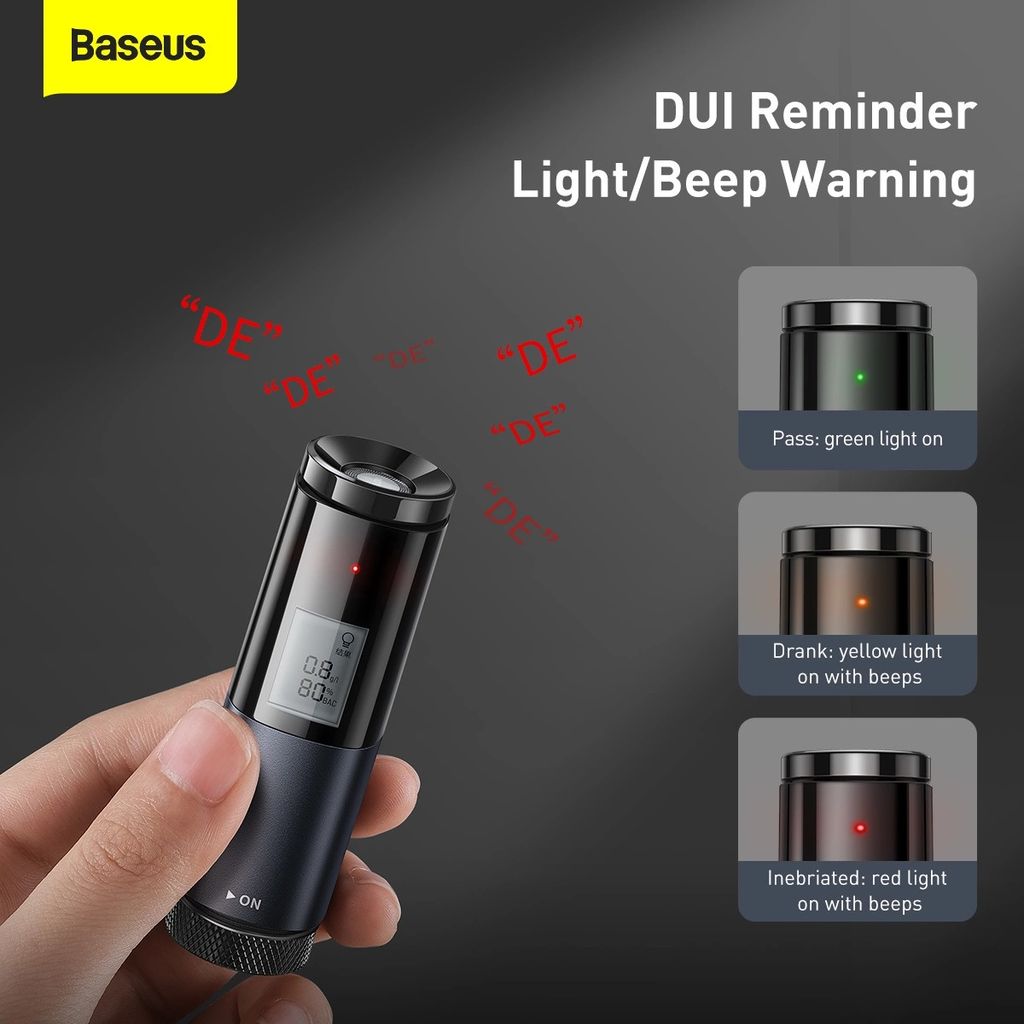 Baseus alkometer - Svart