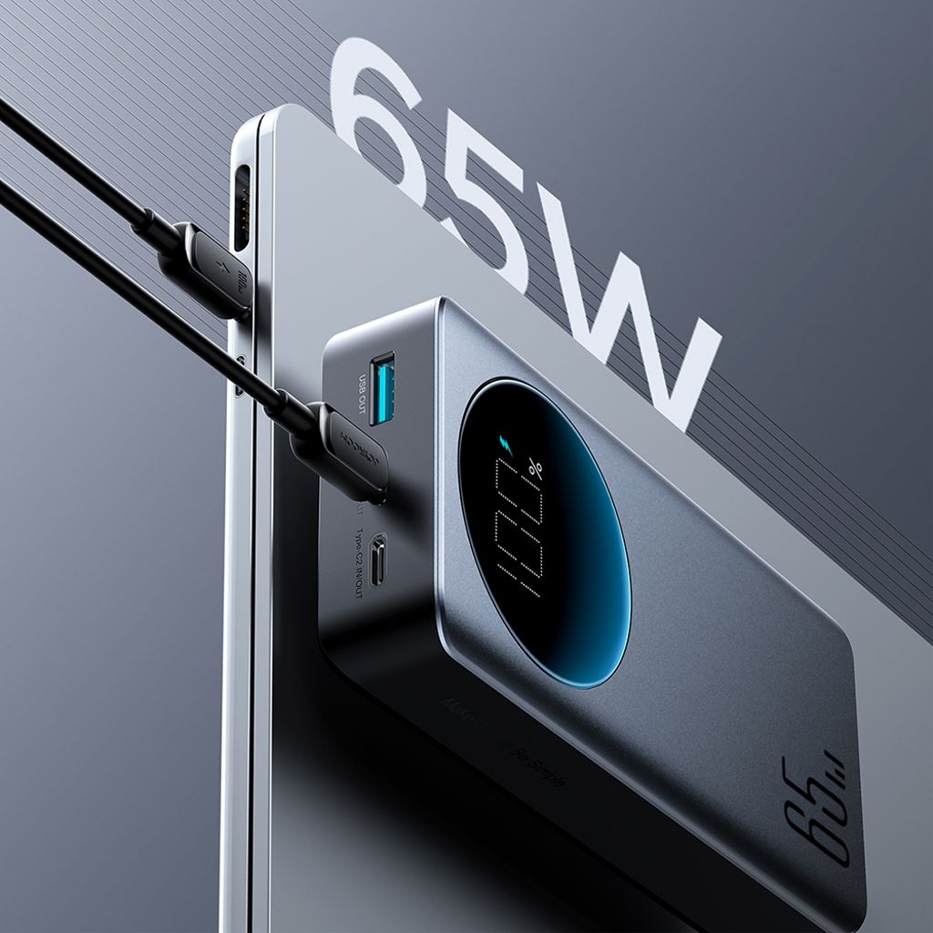 Joyroom powerbank 65W 20000mAh svart (JR-PBF04)