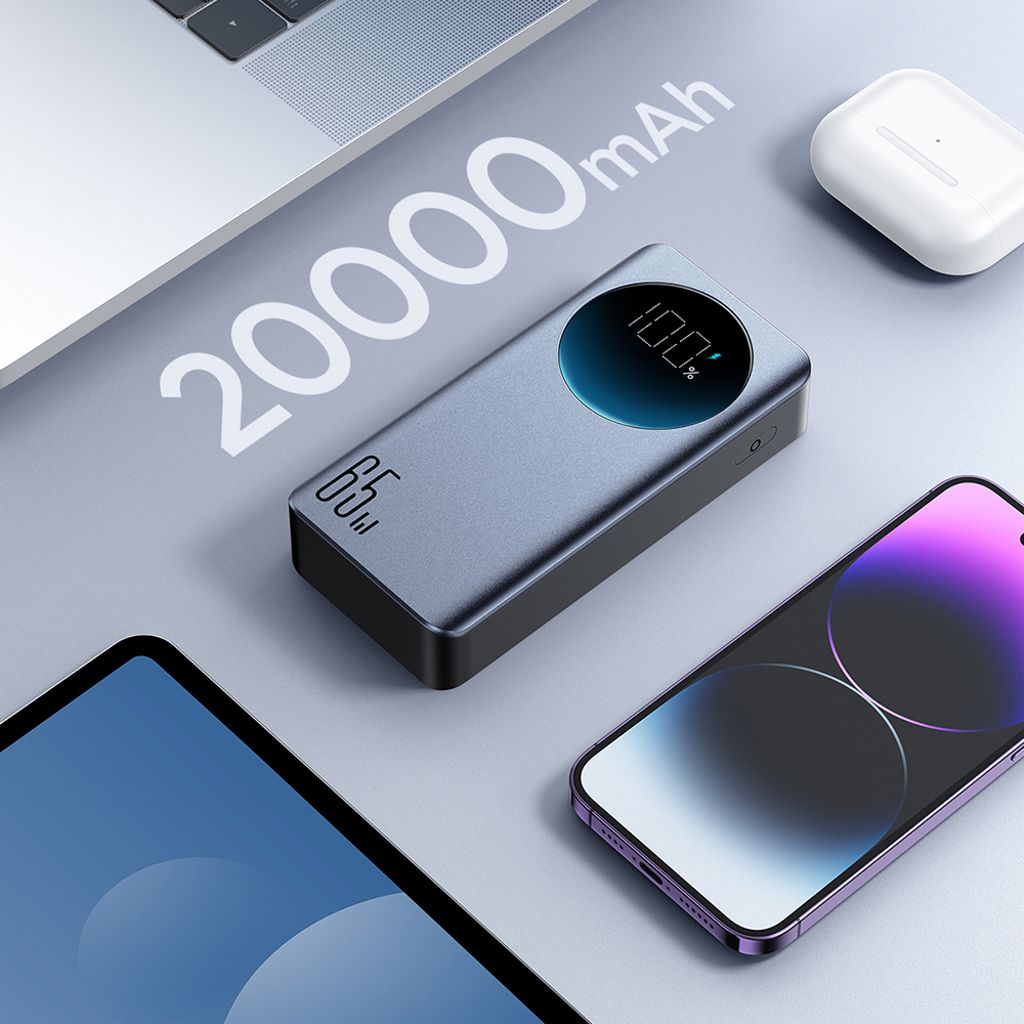 Joyroom powerbank 65W 20000mAh svart (JR-PBF04)