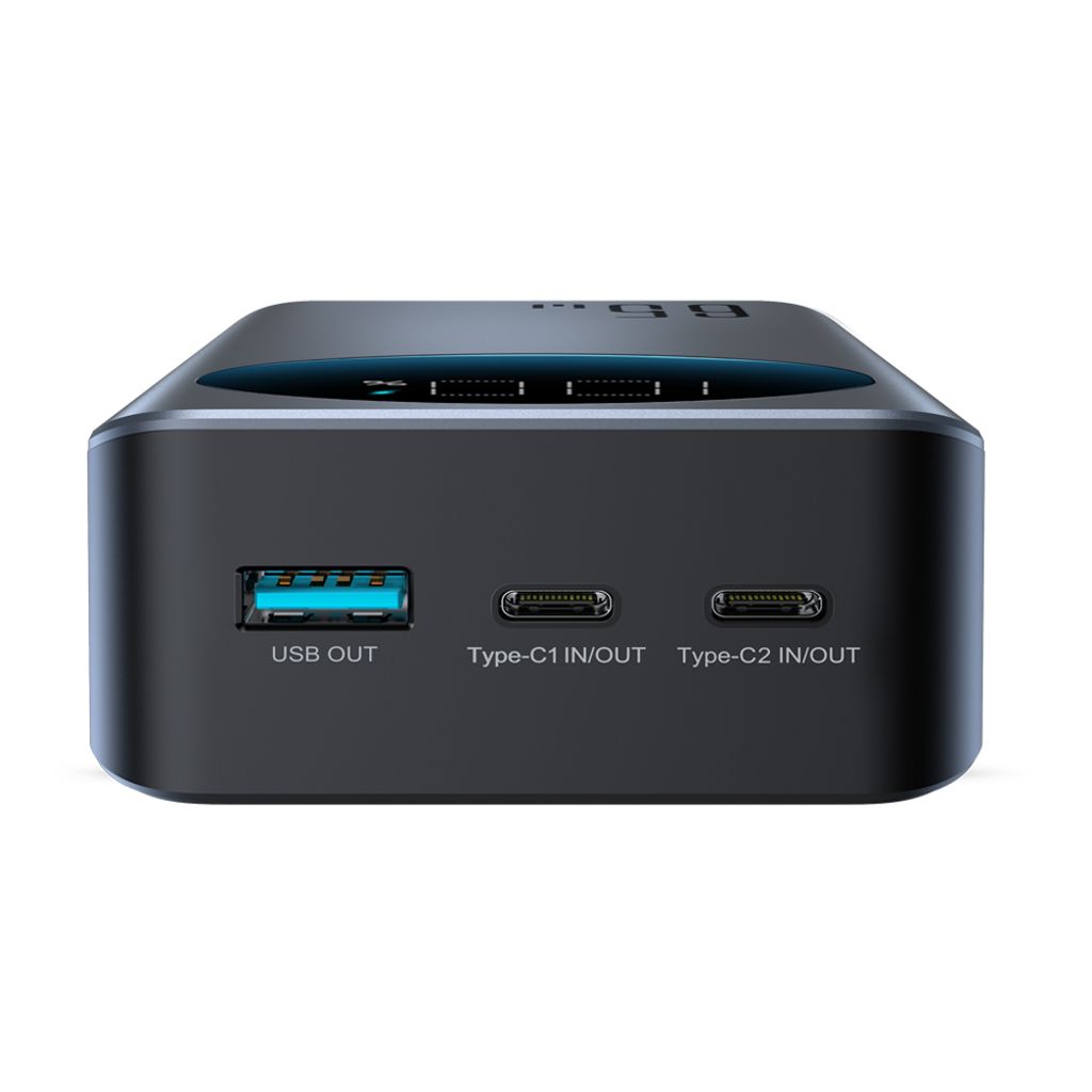 Joyroom 30000mAh 65W power bank med digital skjerm (JR-PBF05) - svart