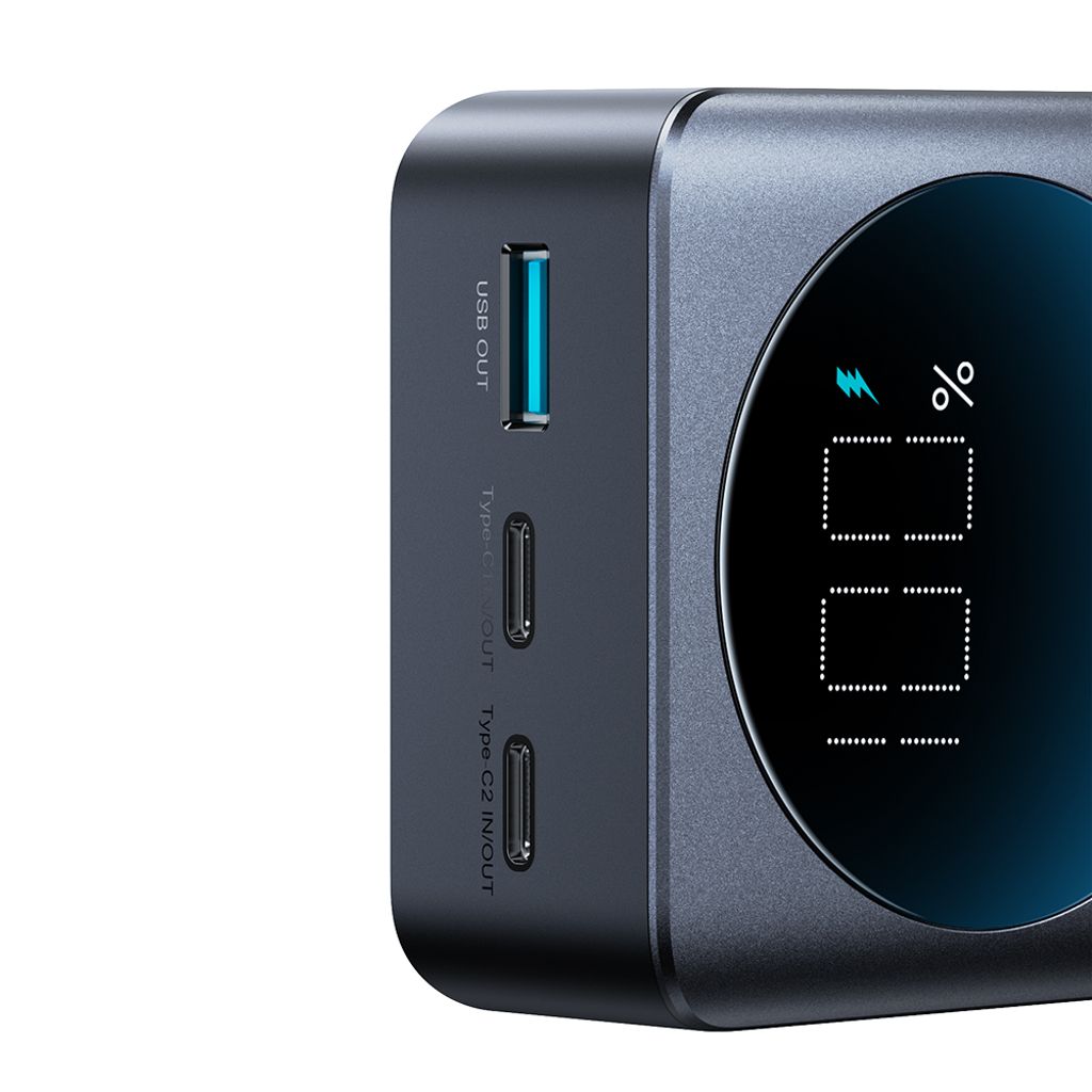 Joyroom 30000mAh 65W power bank med digital skjerm (JR-PBF05) - svart