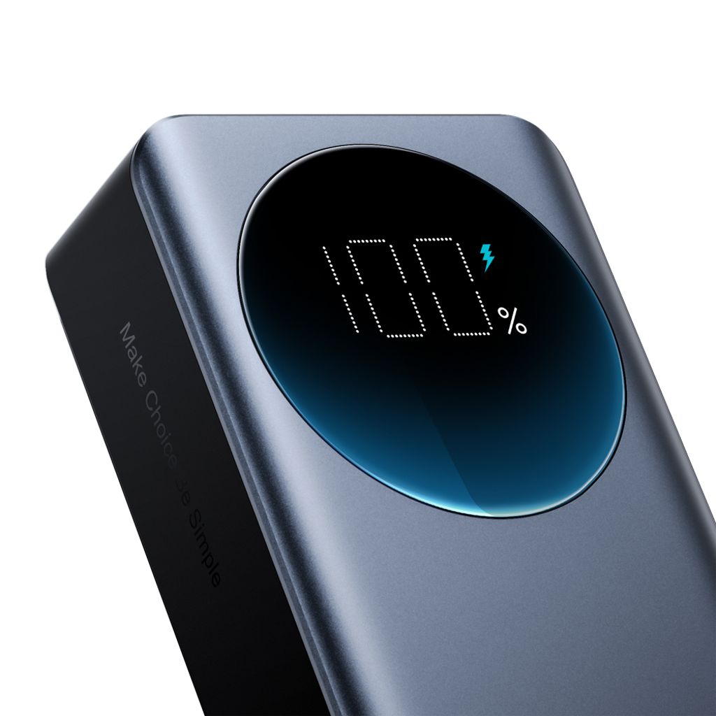 Joyroom 30000mAh 65W power bank med digital skjerm (JR-PBF05) - svart