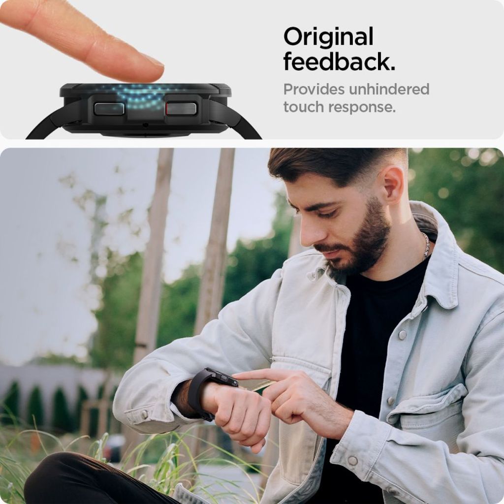 Spigen Glas.tR EZ Fit Screen Protector for Samsung Galaxy Watch 6 Classic (47mm), 2-pack