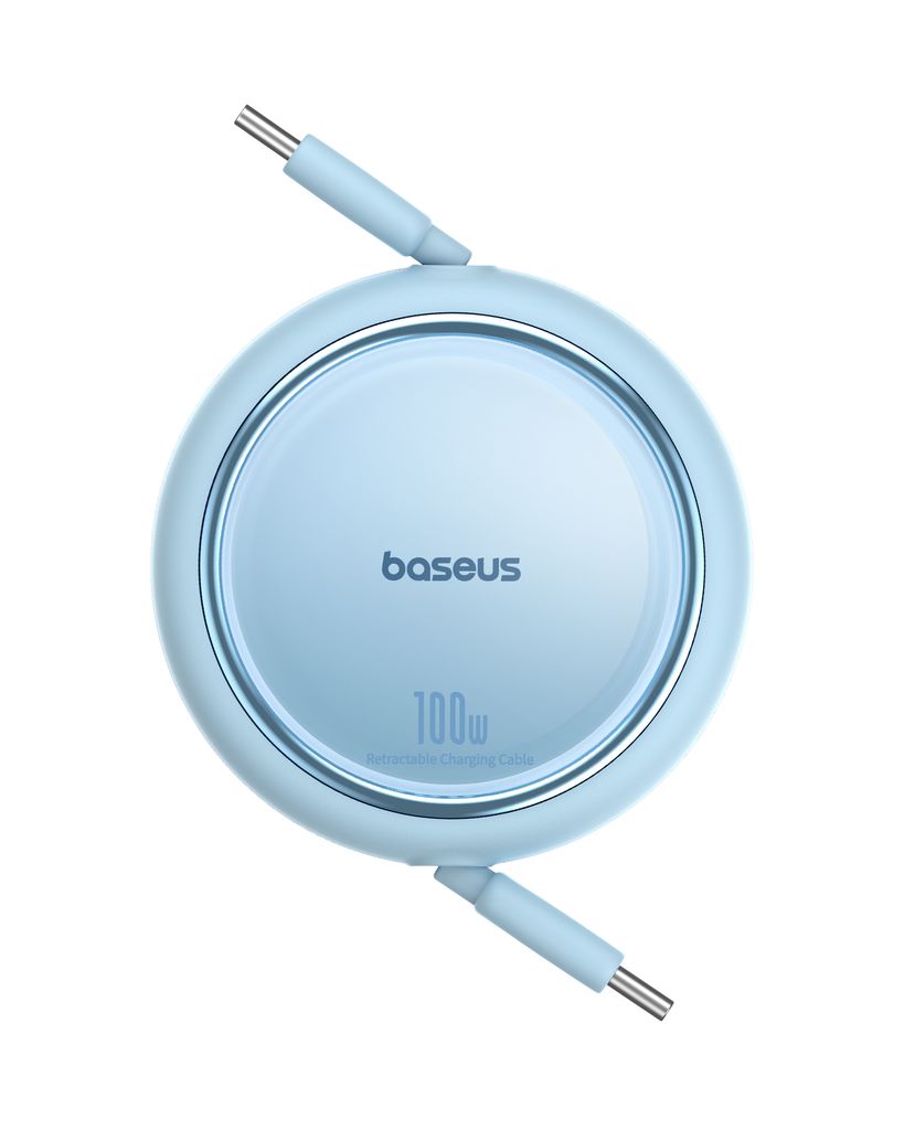 Baseus Free2Draw Mini retractable USB-C til USB-C kabel 100W 1m - blå
