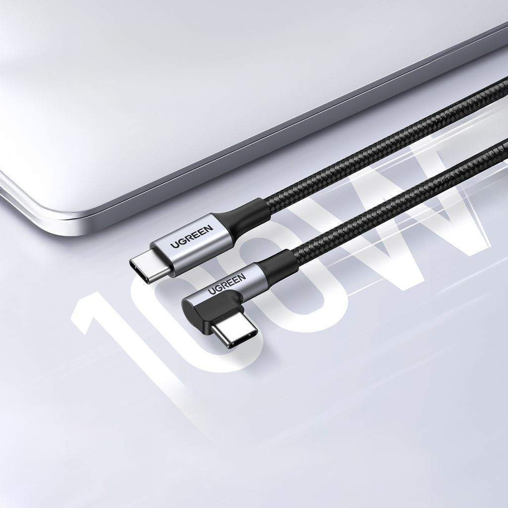 Ugreen US334 70645 USB-C til USB-C kabel 100W PD, 2m (sort)