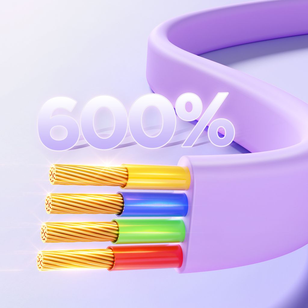Joyroom Colorful Series S-A40 uttrekkbar 3-i-1 USB-kabel 1m lilla