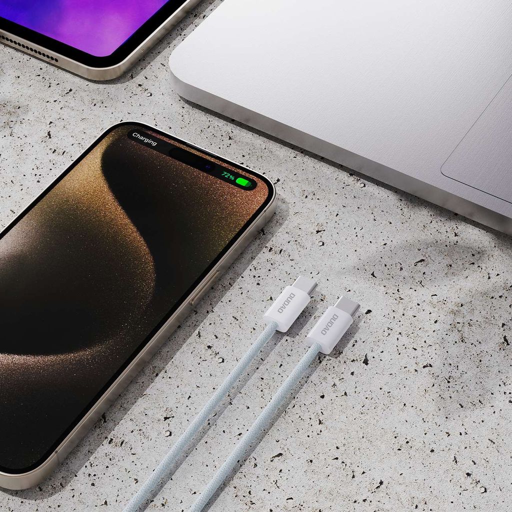 Dudao L6C USB-C til USB-C PD 30W kabel 2 meter – lyseblå