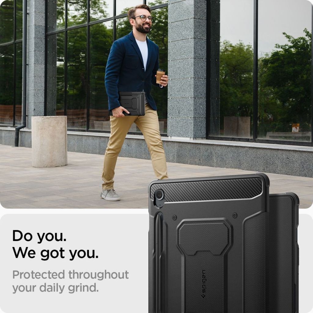 Spigen Rugged Armor Pro Fodral till Samsung Galaxy Tab S9 FE - Svart