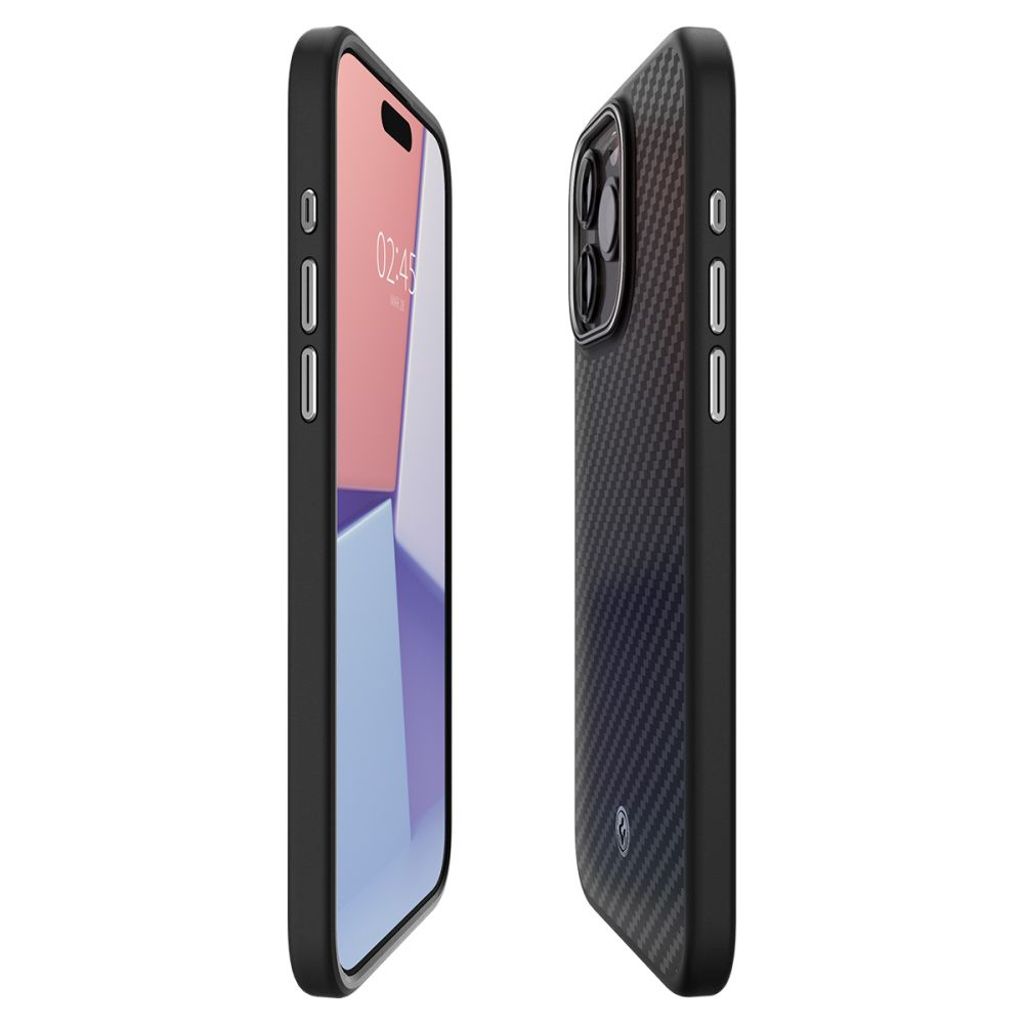 Spigen Enzo Aramid MagSafe Deksel til iPhone 15 Pro Max - Matte Black