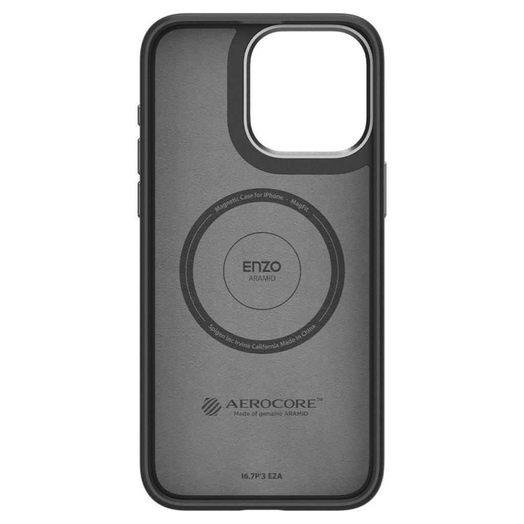 Spigen Enzo Aramid MagSafe Deksel til iPhone 15 Pro Max - Matte Black