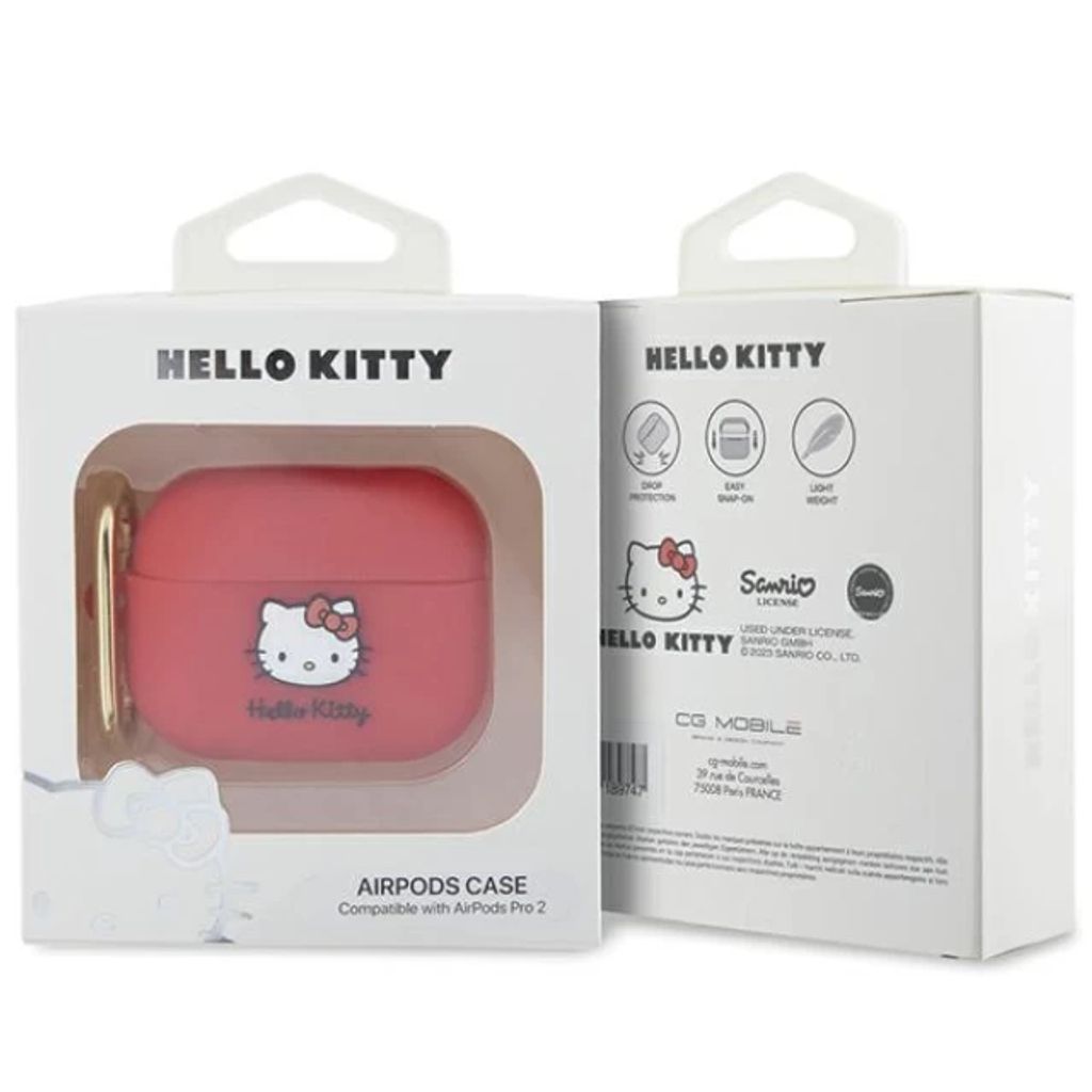 Hello Kitty 3D Silikon Fodral till Airpods Pro 2 - Röd