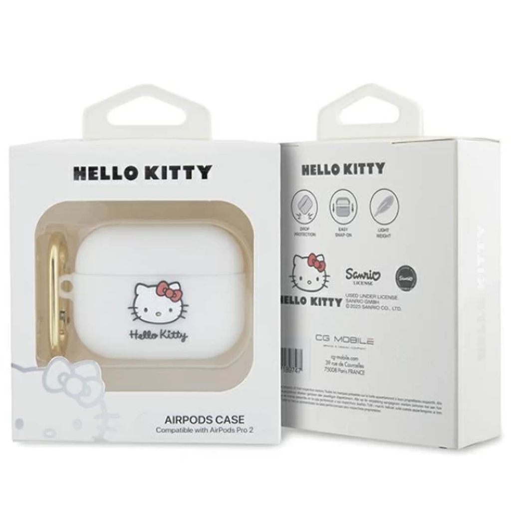 Hello Kitty 3D Silikon Fodral till Airpods Pro 2 - Vit