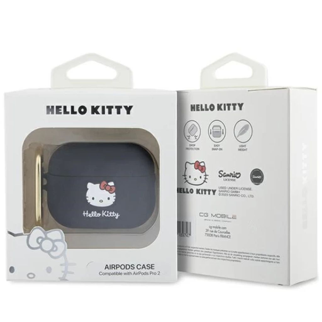Hello Kitty 3D Silikon Fodral till Airpods Pro 2 - Svart