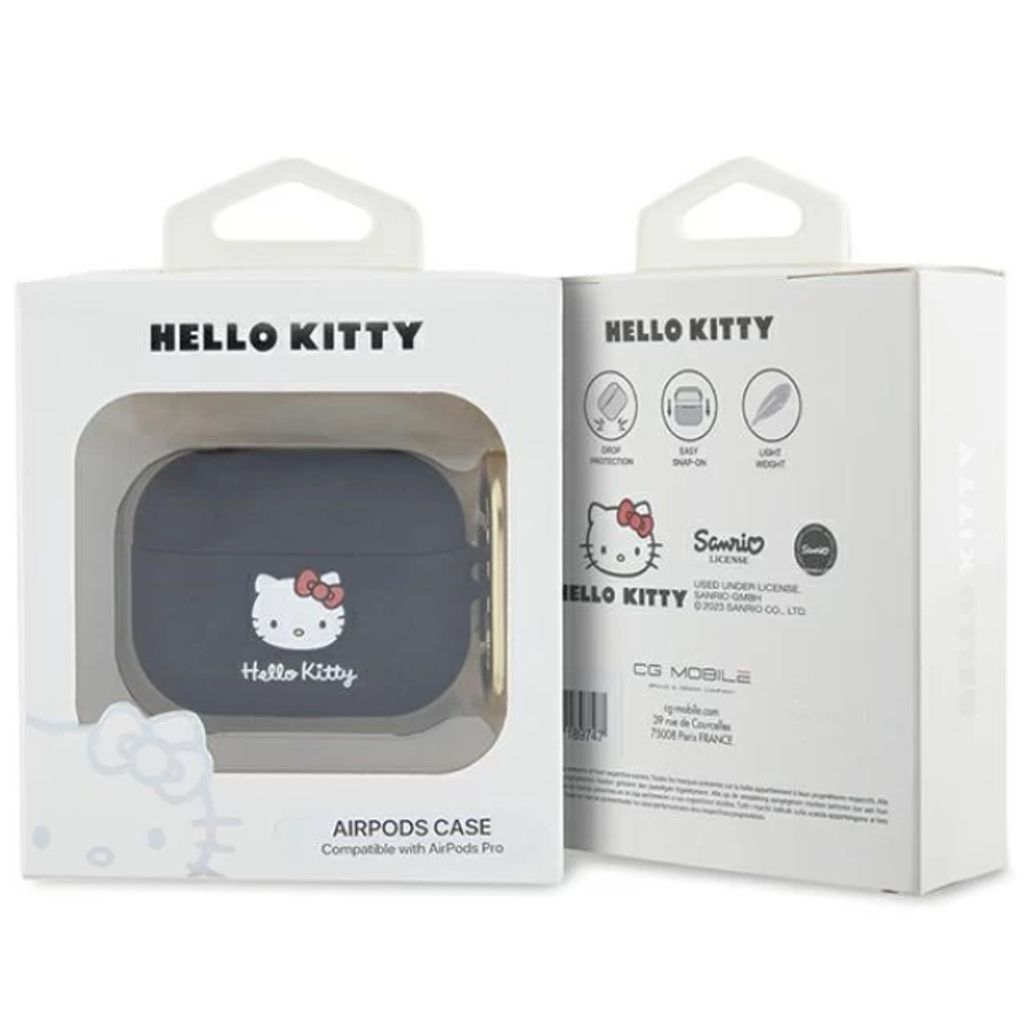 Hello Kitty 3D Silikon Fodral till AirPods Pro - Svart