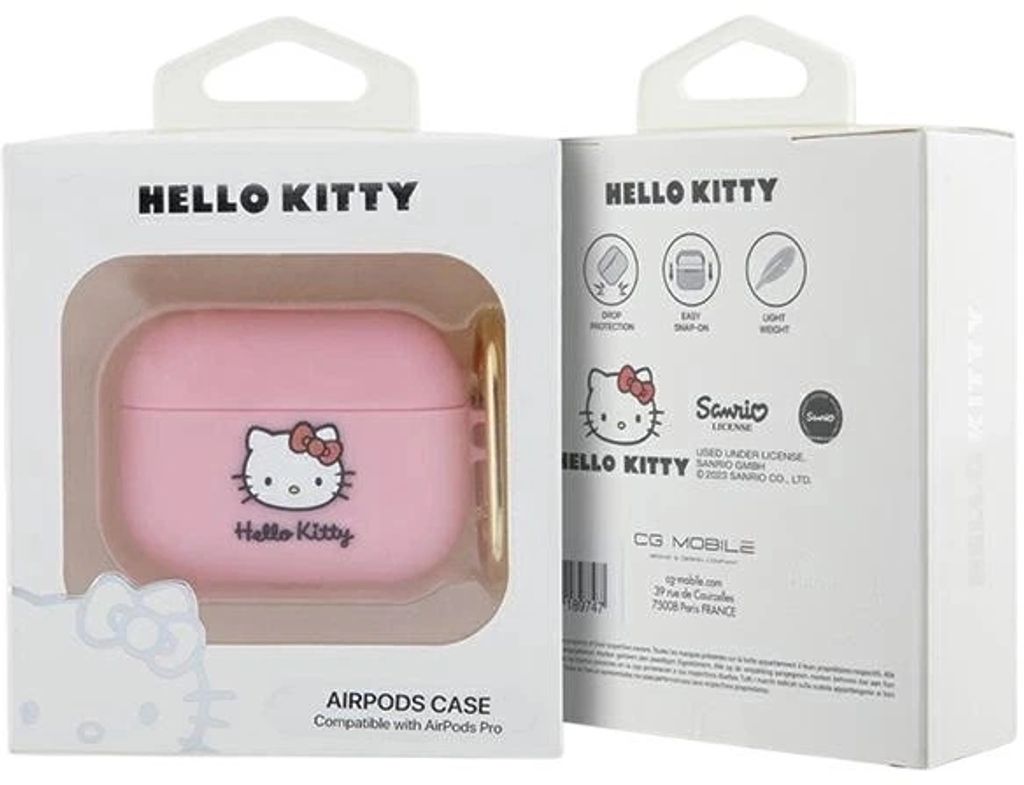 Hello Kitty 3D Silikon Fodral till AirPods Pro - Rosa