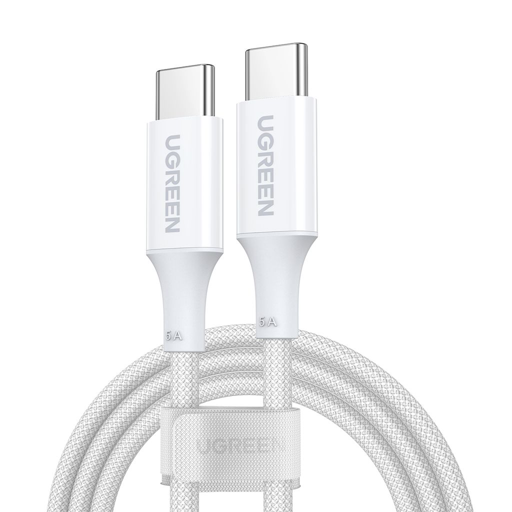 Ugreen US557 USB-C / USB-C PD kabel 100W 1m - hvid