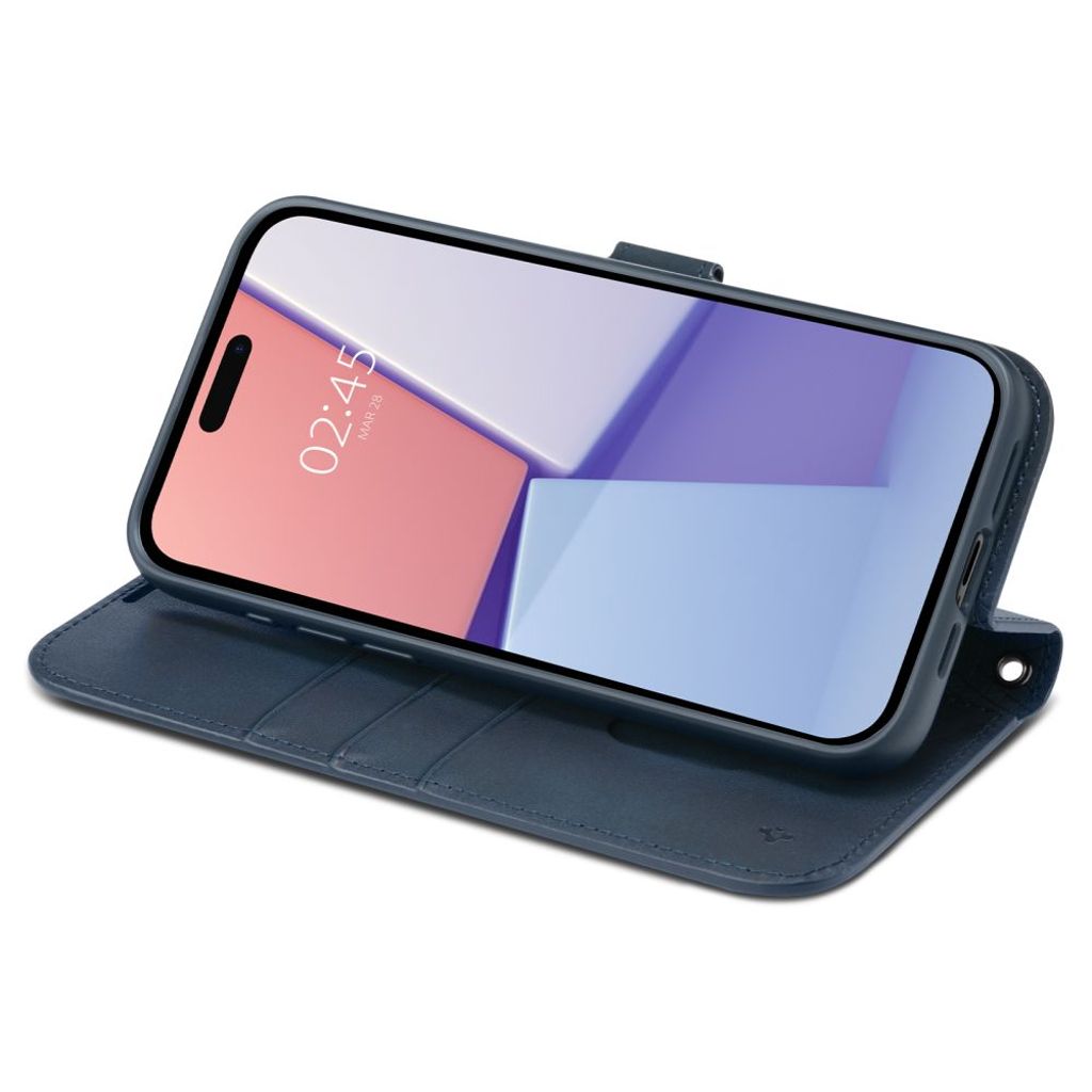 Spigen Wallet S Pro Etui til iPhone 15 Pro - Marineblå